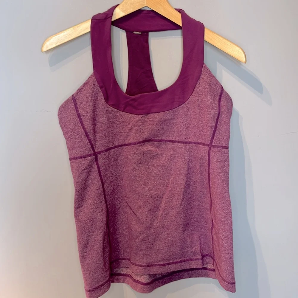 Lululemon Scoop Neck Tank Top in Heathered Plum - Picture 3 of 6